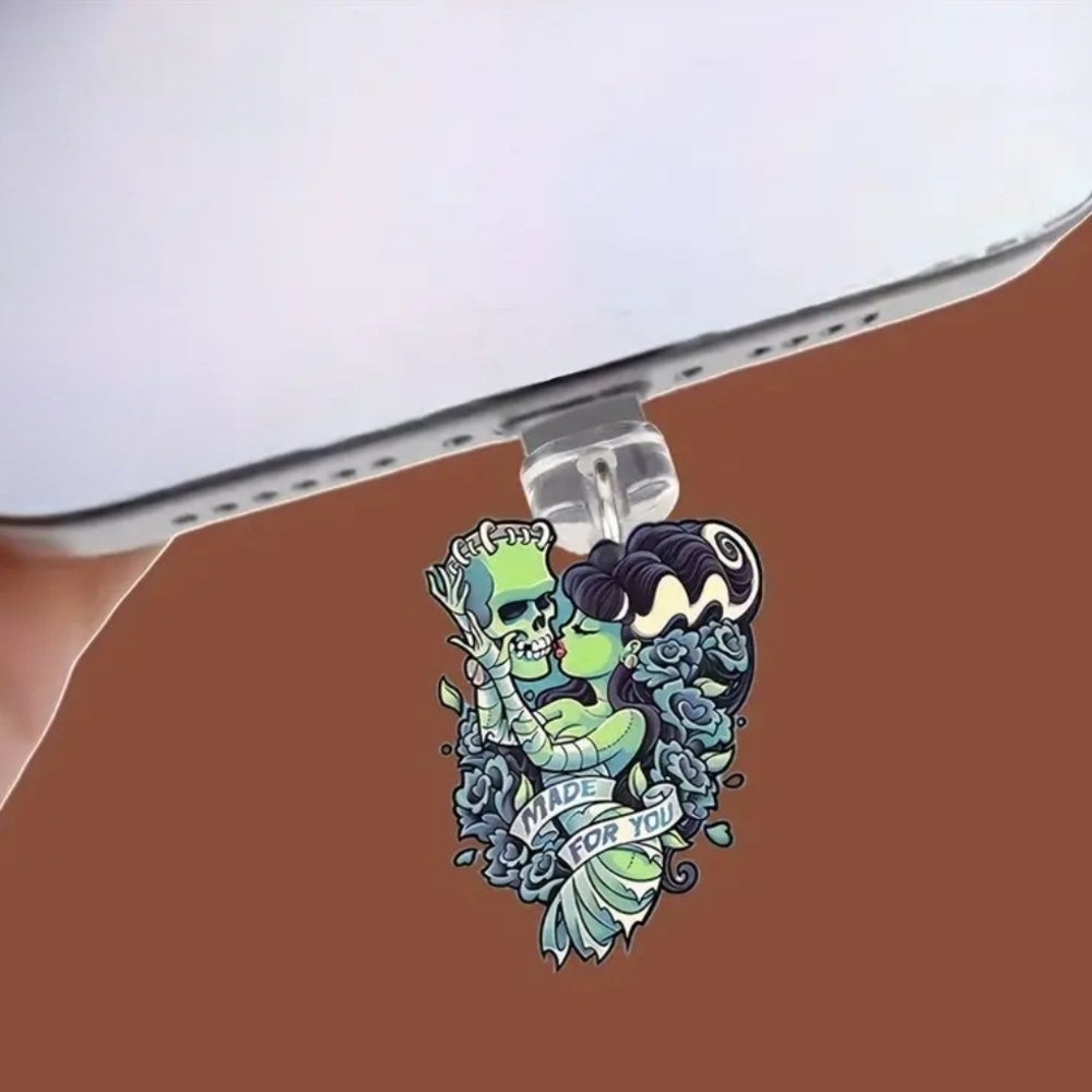 Monster Couple Couple Cell Phone Dust Plug